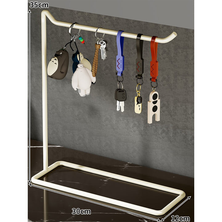 Desktop Schlüsselanhänger Organizer Stand Minimalistischer Metall Hängender Schlüsselhalter Rack