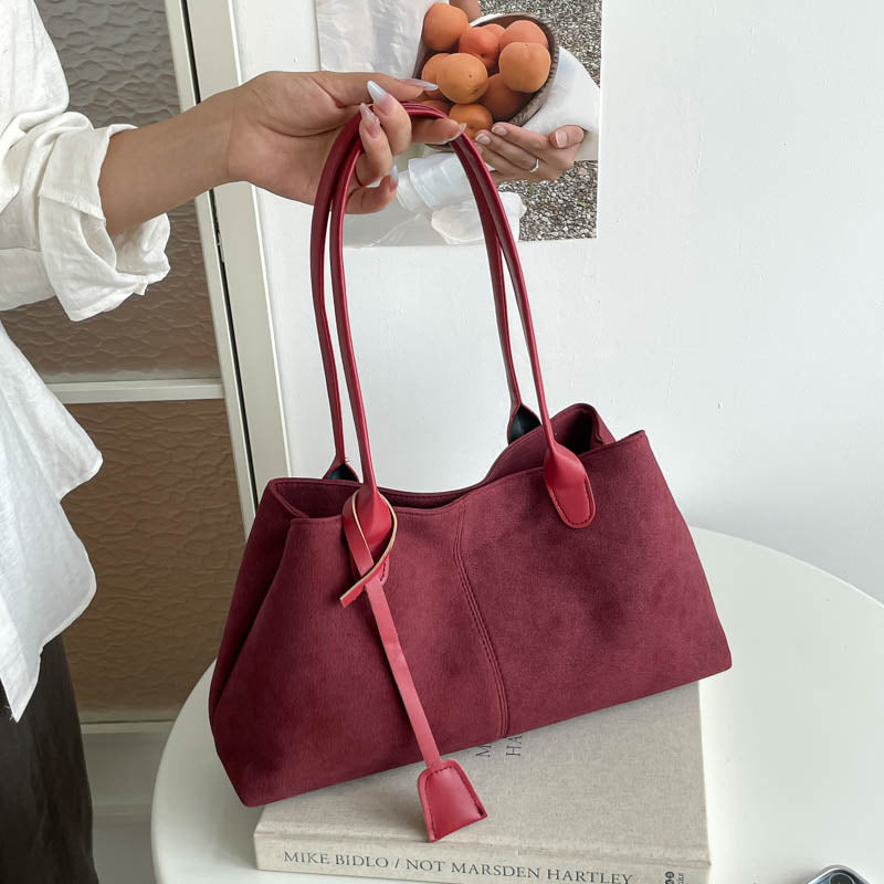 Stilvolle Kunstwildleder-Handtasche