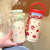 Damen kreative Trinkflasche mit lustigem Design und praktischer Schnur Karnz