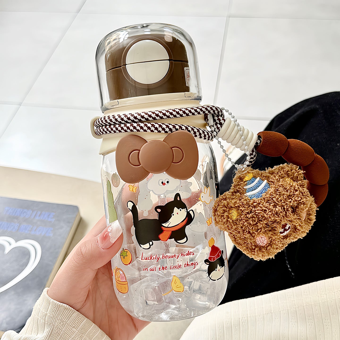 Damen Auslaufsichere Trinkflasche mit Tiermotiven Karnz