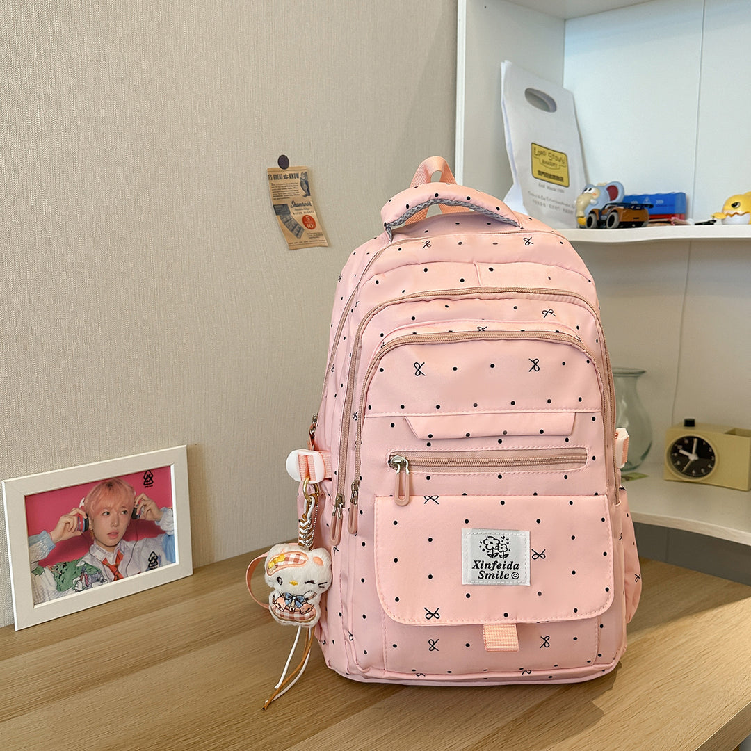 Multi-Taschen Gemusterter Rucksack Karnz