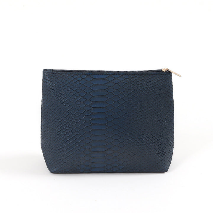 Texturierte Kunstleder-Make-up-Tasche