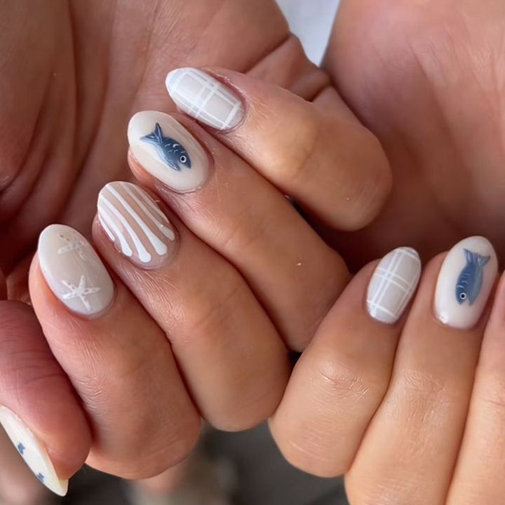 Künstlerische maritim-themen Nagelkunst Karnz