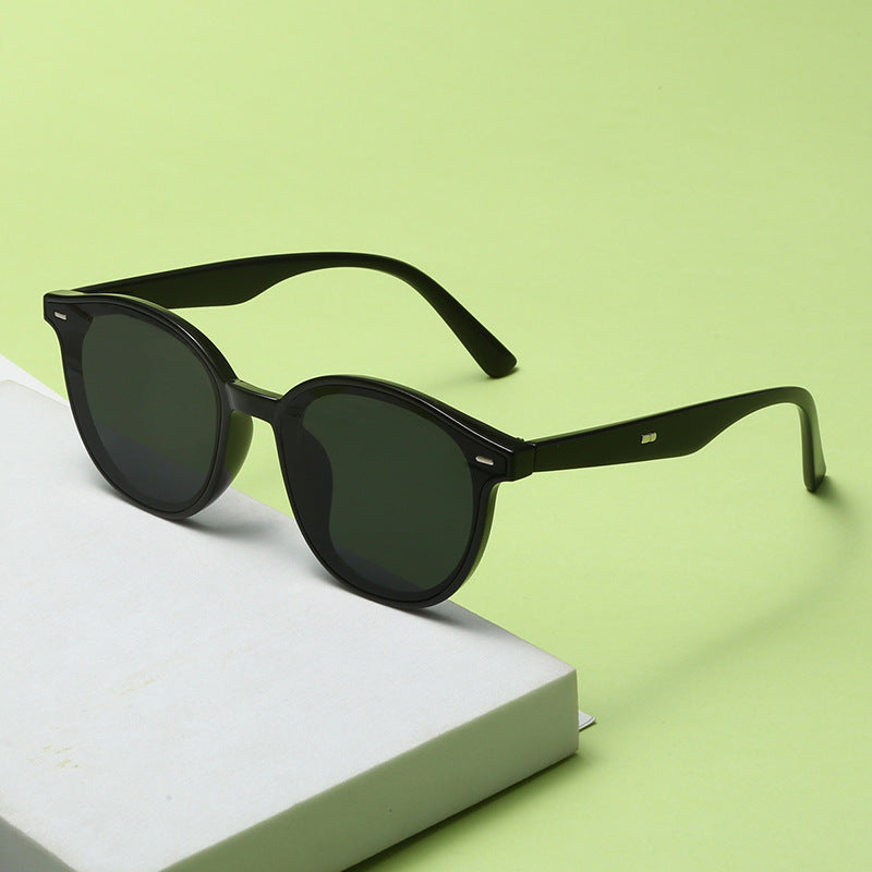 Damen Modische Sonnenbrille mit trendigem, rundem Rahmen und UV-Schutz Karnz