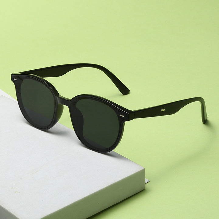 Damen Modische Sonnenbrille mit trendigem, rundem Rahmen und UV-Schutz Karnz