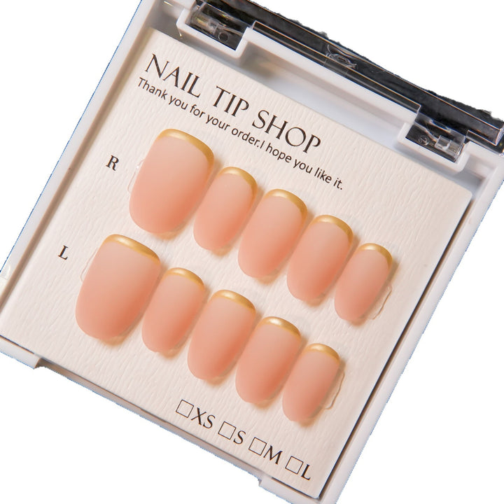 Natürlicher Finish Press-On Nagelset