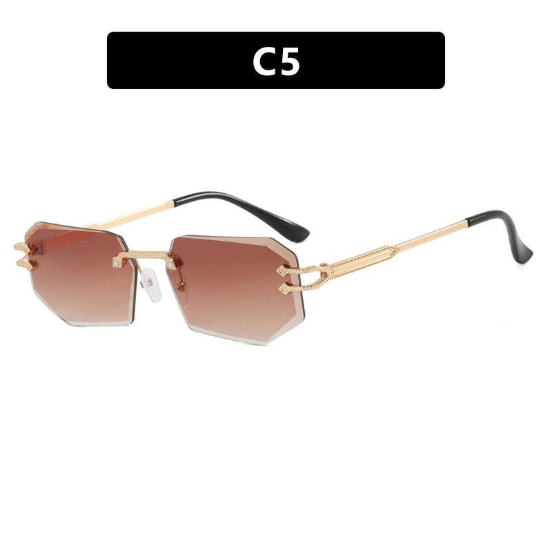 Damen geometrische Fashion-Sonnenbrille Karnz