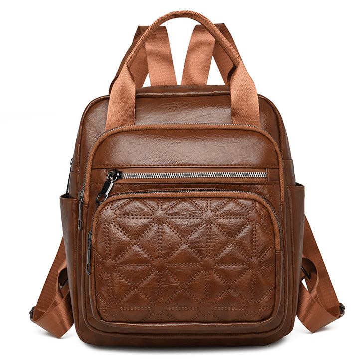 Gepolsterter Leder-Multi-Functional-Rucksack
