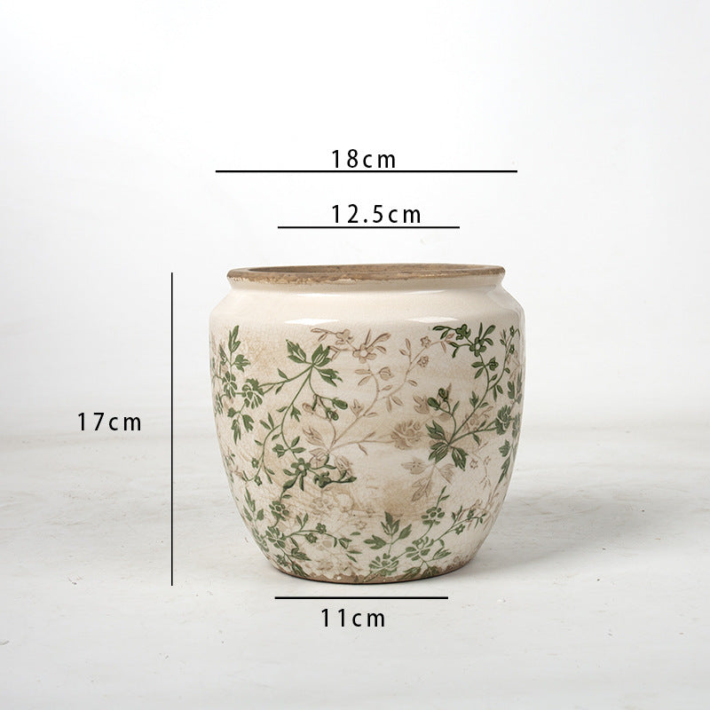 Florale Keramik Pflanzschale Karnz
