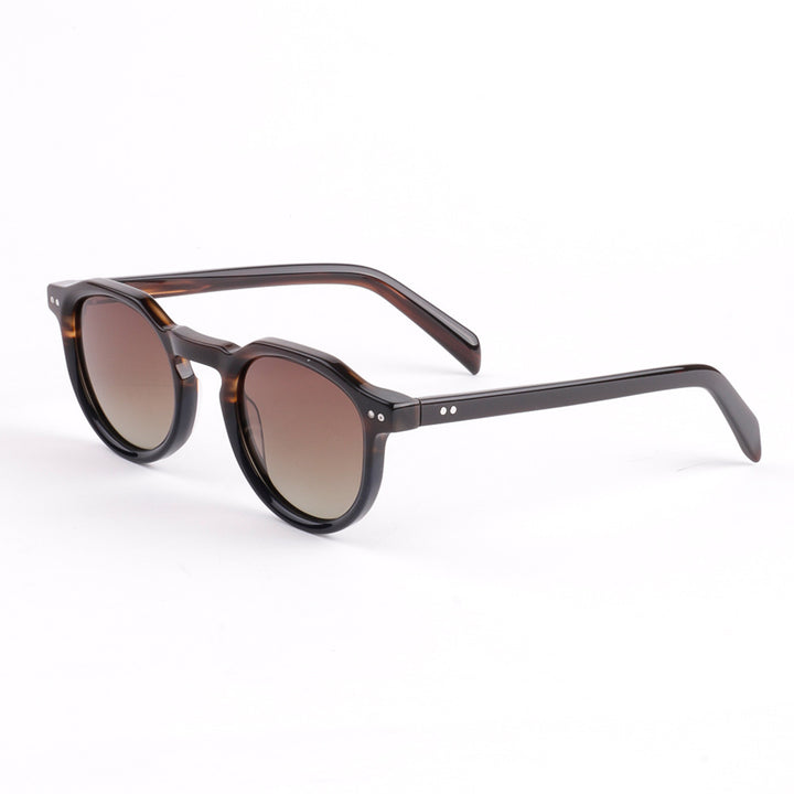 Damen modische Sonnenbrille mit stilvollem, runden Rahmen und UV-Schutz Karnz