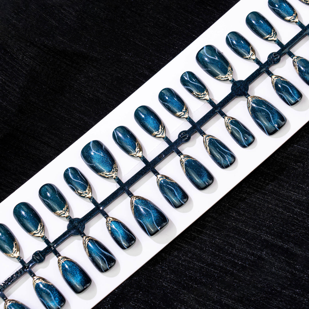 Glamourös Glitzerndes Press-On Nagelset