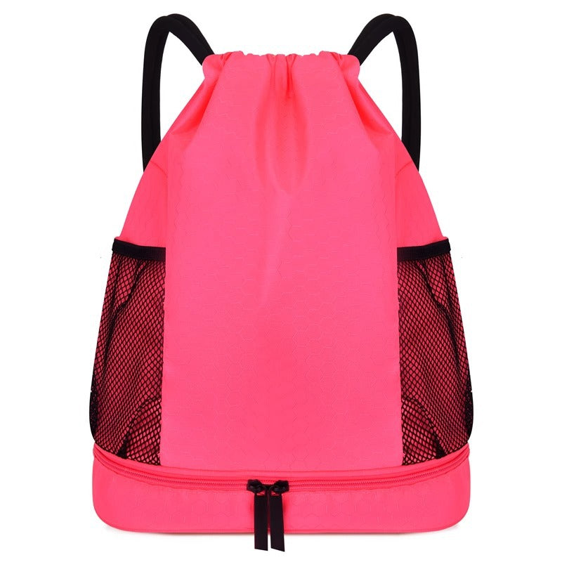Leichter Hexagonmuster Kordelzug Rucksack Karnz