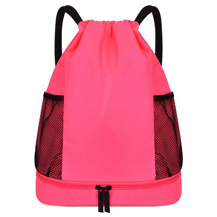 Leichter Hexagonmuster Kordelzug Rucksack Karnz