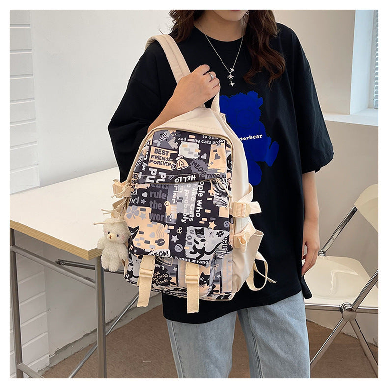 Niedlicher illustrierter Grafik-Rucksack