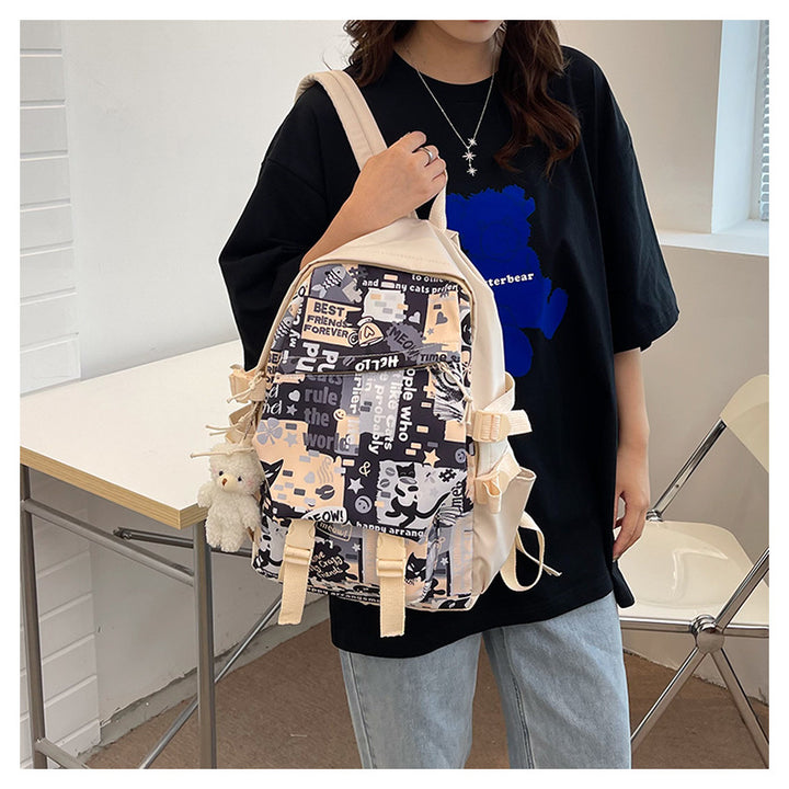 Niedlicher illustrierter Grafik-Rucksack