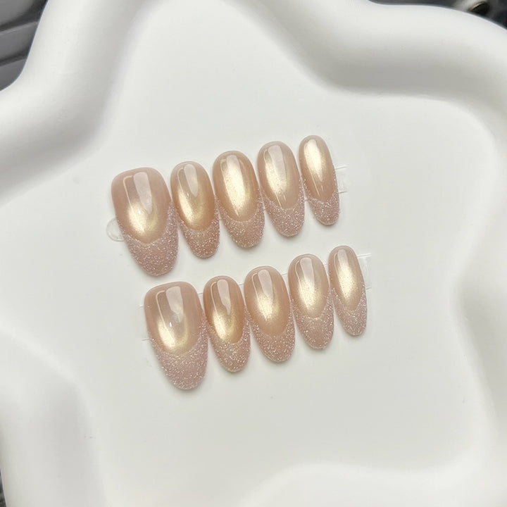 Elegante Glänzende Press-On Nagelspitzen