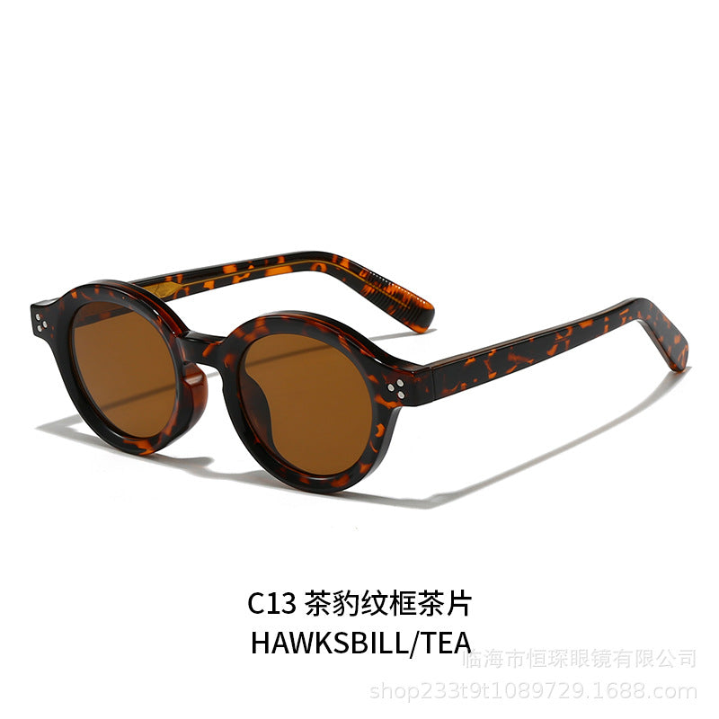 Damen modische Sonnenbrille im eleganten Runddesign Karnz