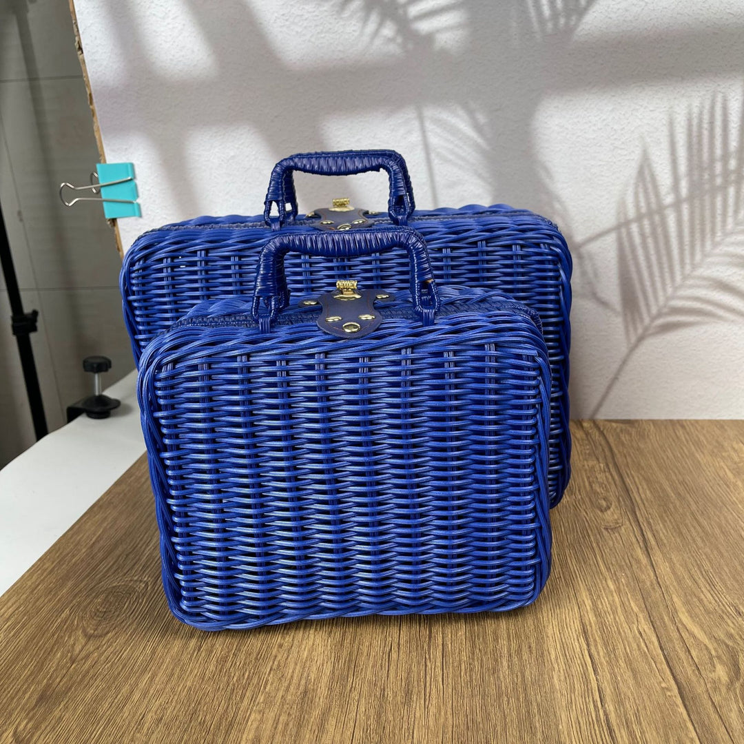 Damen eleganter Handtasche aus geflochtenem Material Karnz