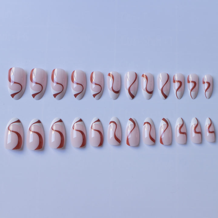 Künstlerisches Wirbelmuster Nagelkunst Set