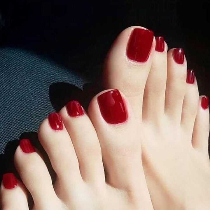 Fußnagelkunstset mit hochglänzender, eleganter Gel-Lackierung Karnz