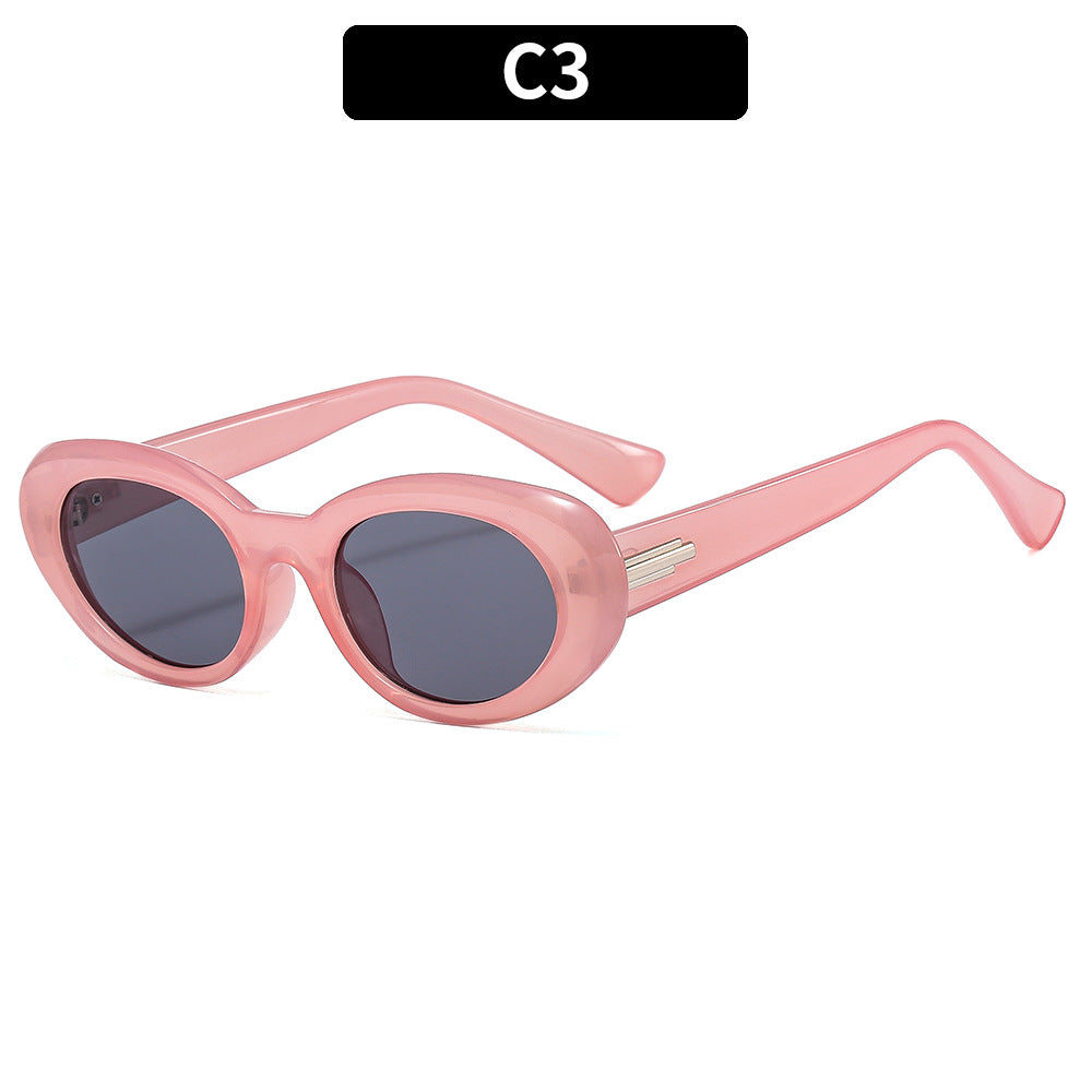 Cat-Eye Rahmen Sonnenbrille mit dekorativem Akzent