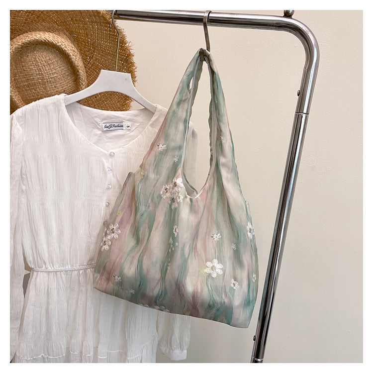 Elegante floral bedruckte Schulter Tote Bag Karnz