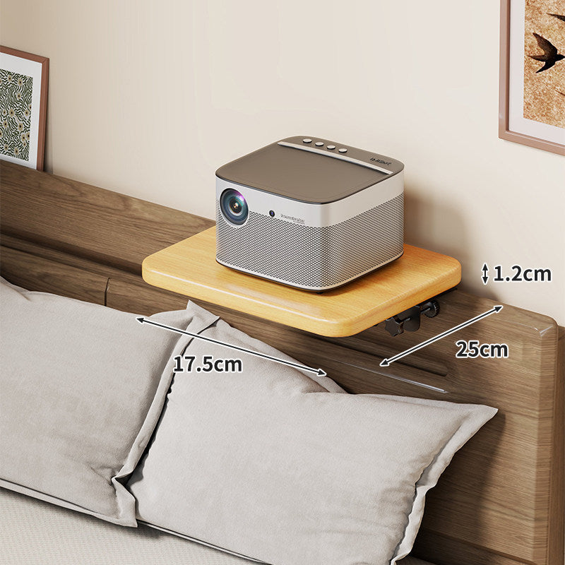 Slim Floating Kopfteil Nachttischregal mit ultra-dünnem Profil und abgerundeten Ecken