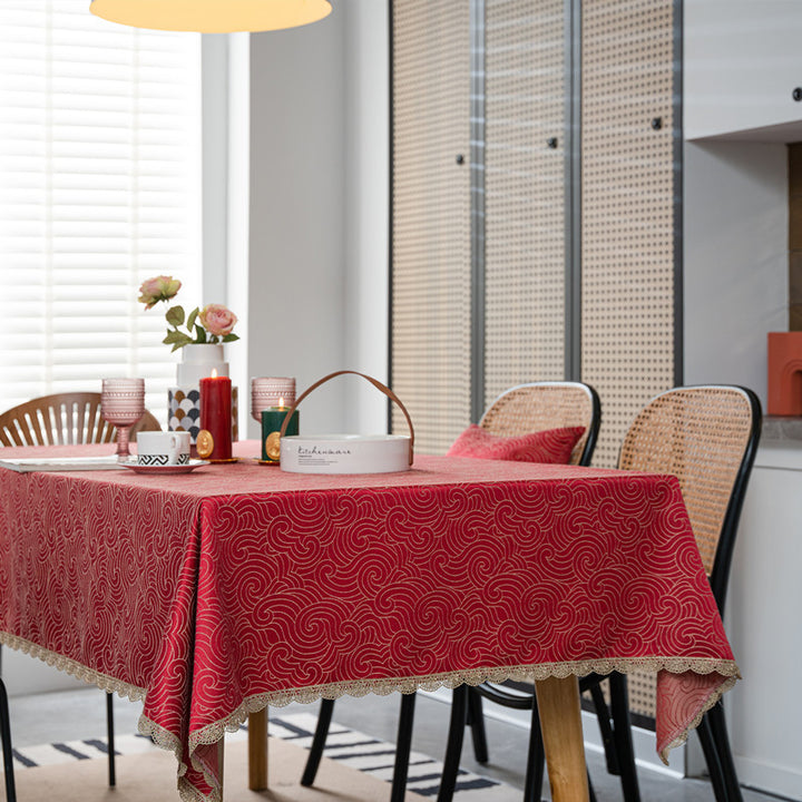 Elegante kariert Tischdecke