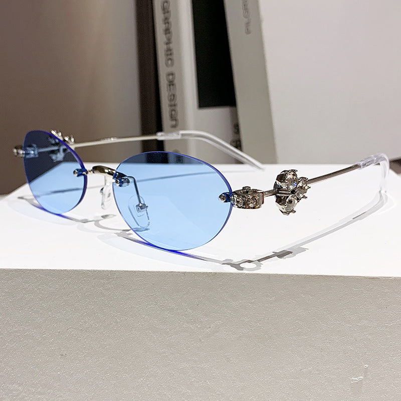 Damen elegante Sonnenbrille mit geometrischem Rahmen Karnz