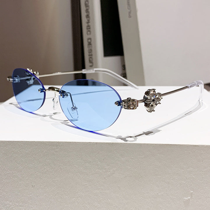 Damen elegante Sonnenbrille mit geometrischem Rahmen Karnz