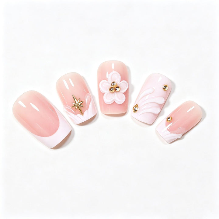 Blumenmotiv 3D Nagelkunst Set Karnz