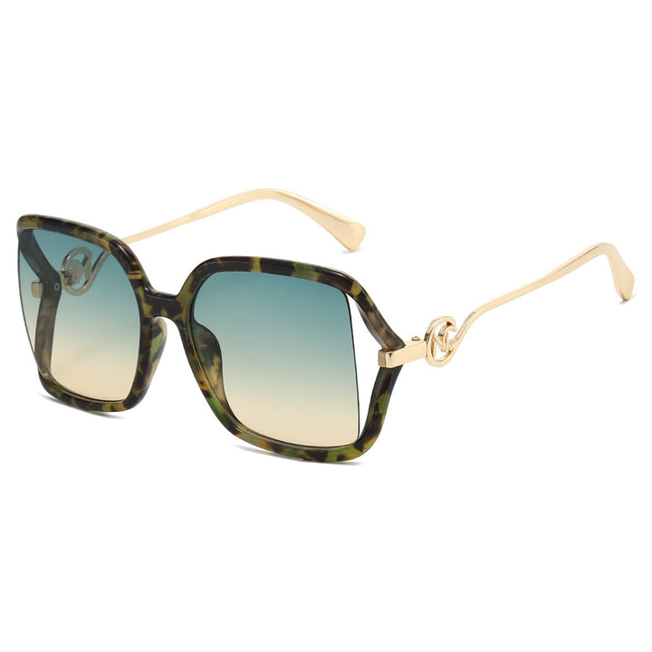 Oversized Geometric Gradient Sonnenbrille Karnz