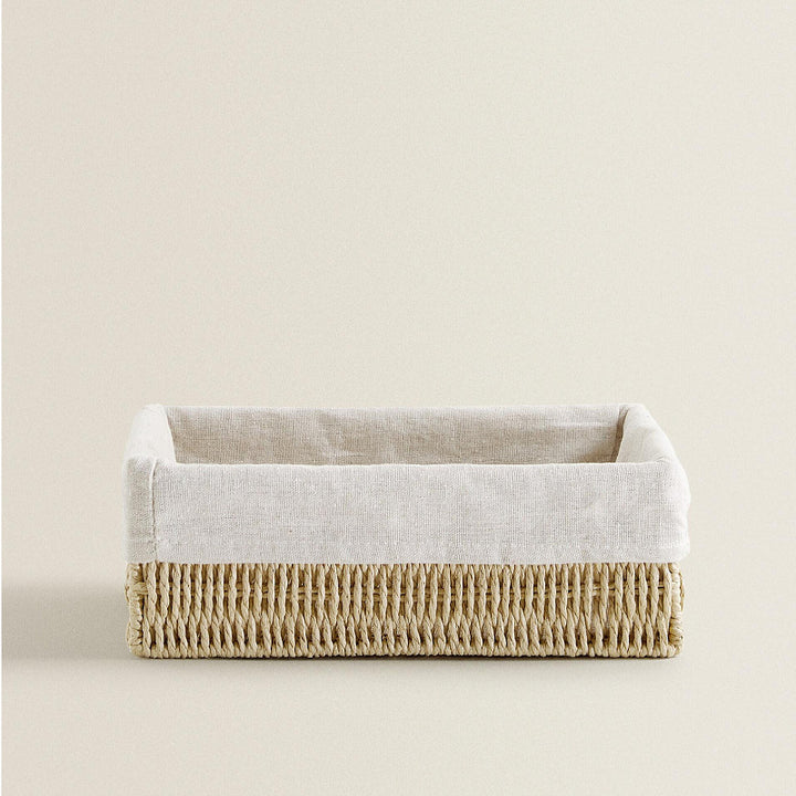 Natürlich geflochtener Aufbewahrungstablett Karnz