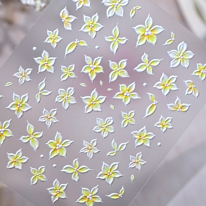Florale Nagelkunst Dekorationsaufkleber