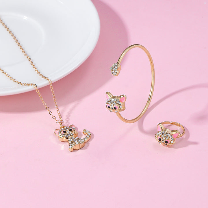 Verspieltes Katzen-Schmuckset Karnz