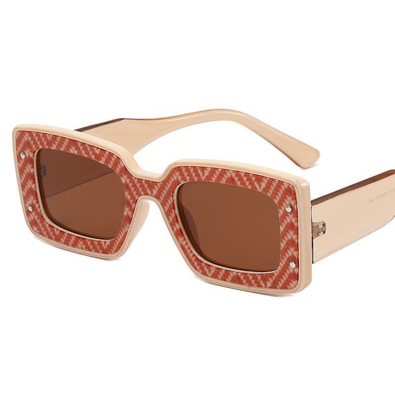 Damen Oversized Sonnenbrille im modernen Quadratrand Karnz