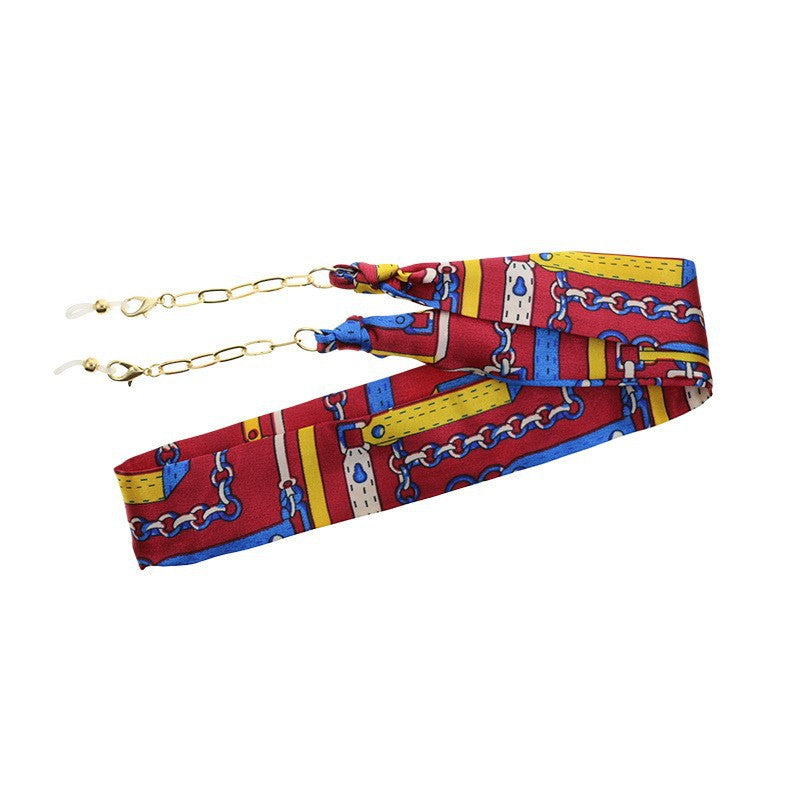 Florale Seidenbrille Kette Karnz