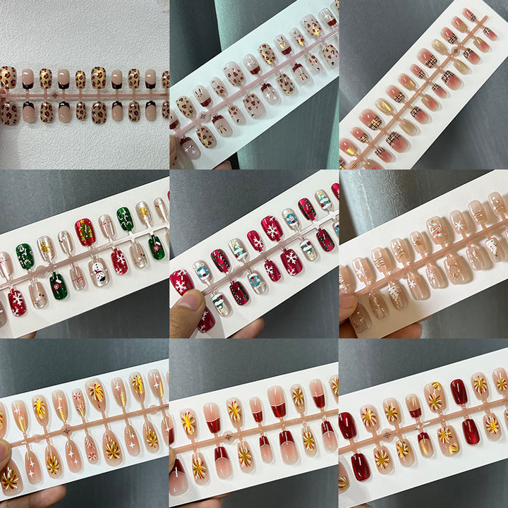 Künstlerisches Ombre Press-On Nagelspitzen Set Karnz
