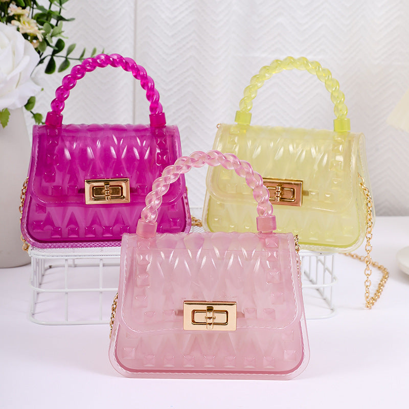 Damen Designer Handtasche mit strukturiertem Kunststoffgewebe Karnz