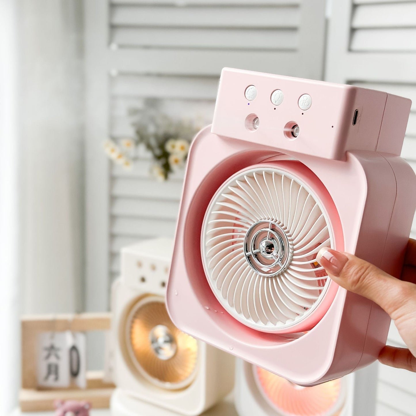 Damen tragbarer Mini-Lüfter mit USB-Ladefunktion Karnz