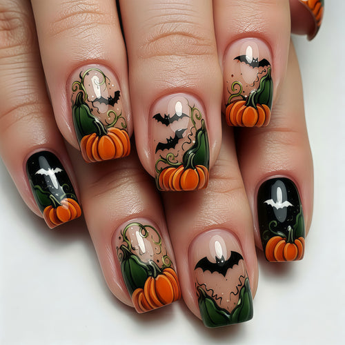 Kunstnagelset mit Halloween-Motiv Karnz
