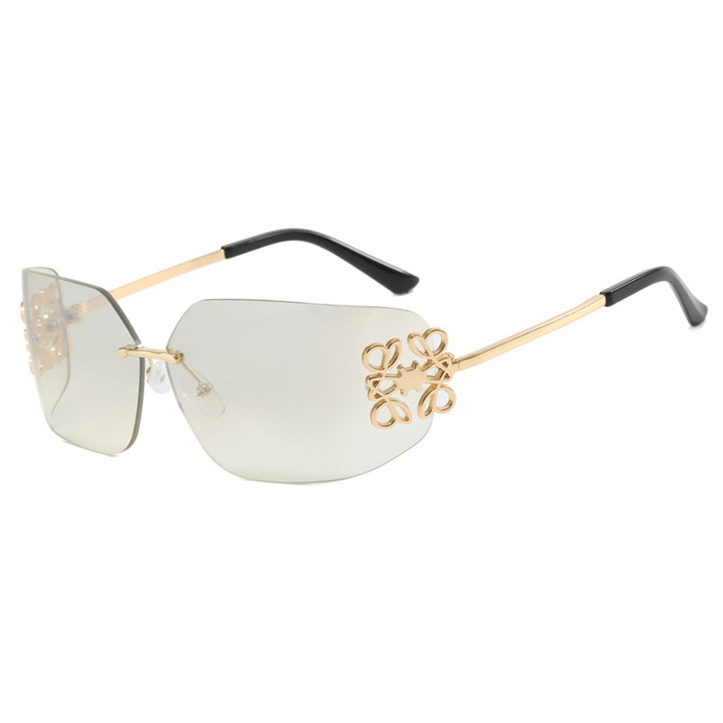 Damen extravagant gestaltete Sonnenbrille mit eleganten Verzierungen Karnz