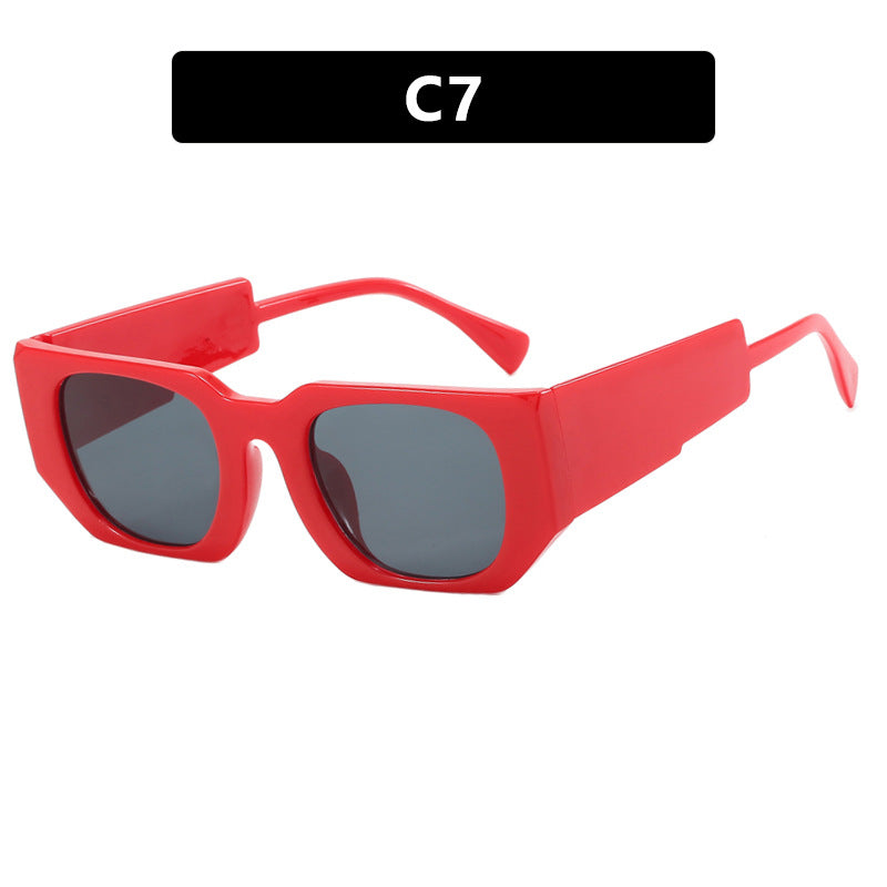 Damen oversized Sonnenbrille mit geometrischem Rahmen und UV-Schutz Karnz