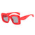 Damen stilvolle quadratische Sonnenbrille mit breitem Rahmen Karnz