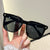 Damen elegante rechteckige Sonnenbrille Karnz