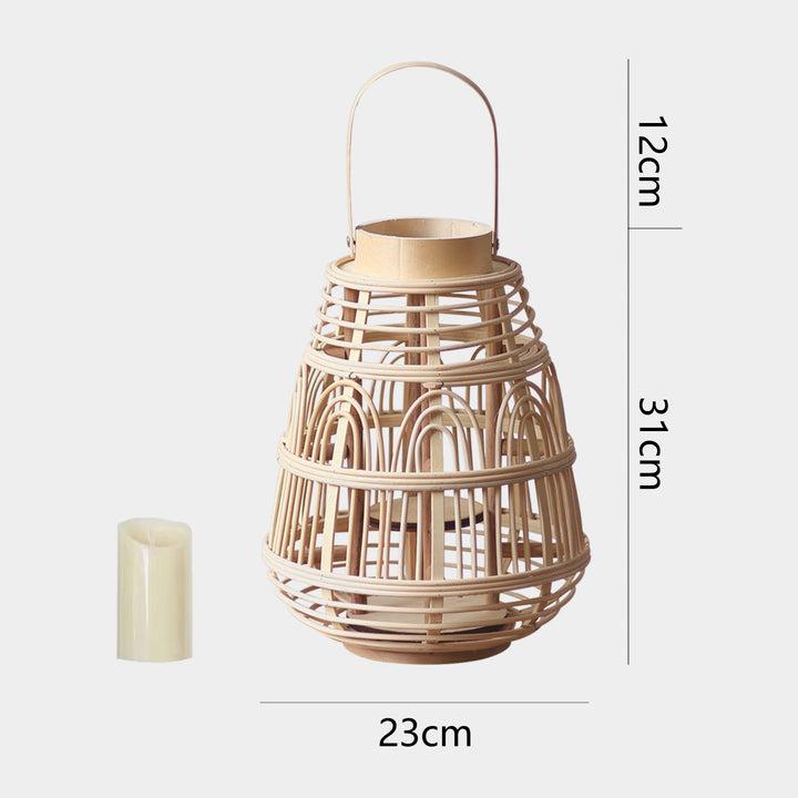 Handgefertigte Rattan-Laterne Karnz