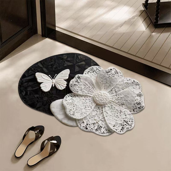 Floral Spitze Design Badezimmermatte