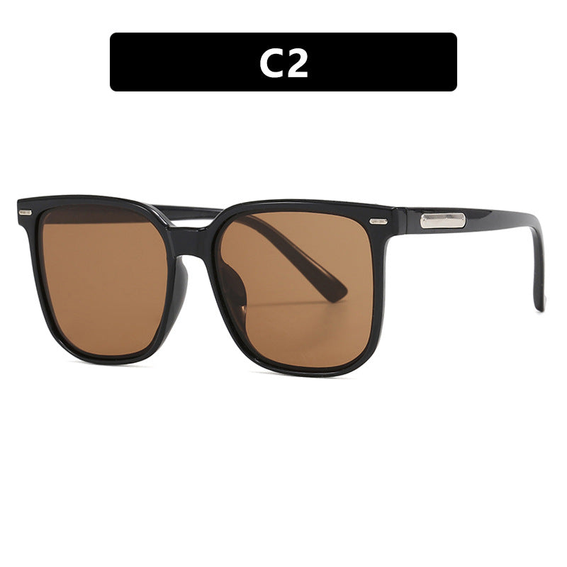 Damen quadratische Sonnenbrille mit robustem Rahmen und polarisierten Gläsern Karnz