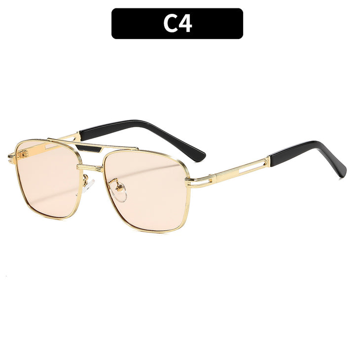 Elegante geometrische quadratische Rahmen-Sonnenbrille