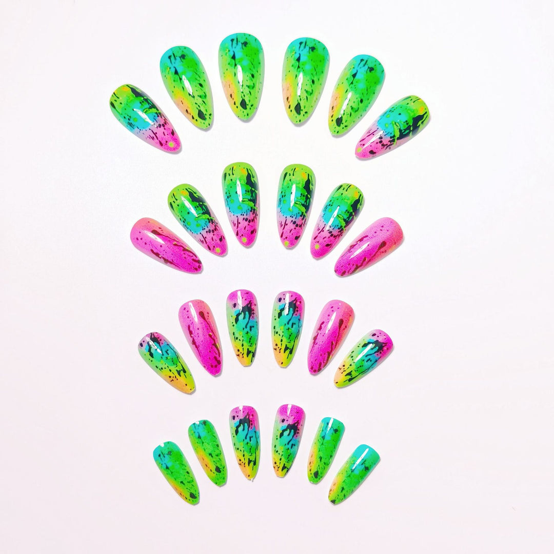 Kreative Neon Nagelkunst Karnz